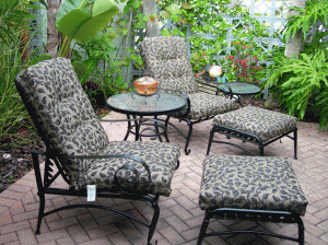 martha stewart replacement cushions Amelia Island Recliner and Ottoman patio furniture